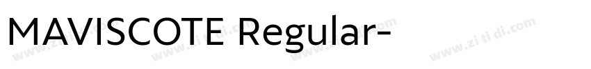 MAVISCOTE Regular字体转换
